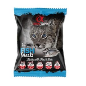 Félnedves snack kockák cicáknak - halas (Alpha Spirit)