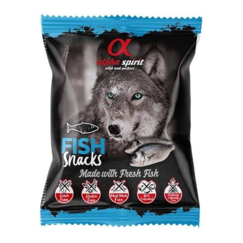 Félnedves snack kockák - halas (Alpha Spirit)