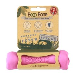 Beco Pets jutalomfalattal tölthető csont - rózsaszín
